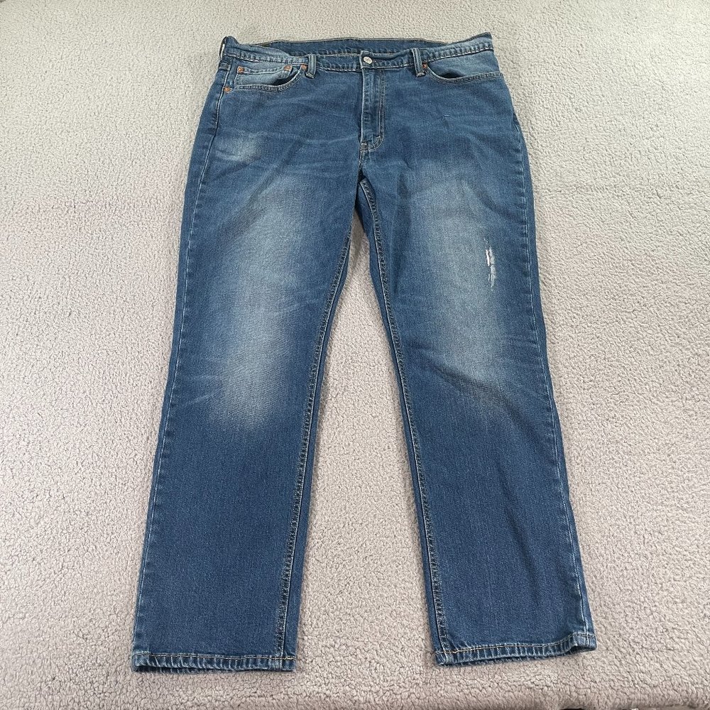 Levi Strauss 541 Blue Jeans Mens 38x32 Medium Dark Wash *Paint Stain*